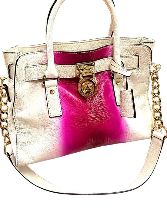 Michael Kors Handbags - Michael Kors Limited Edition Pink Ombré Colorblock Leather Satchel Handbag